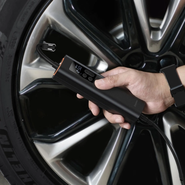 Baseus CRCQ000001 Mini Tire Compressor for Cigarette Lighter Socket - Black