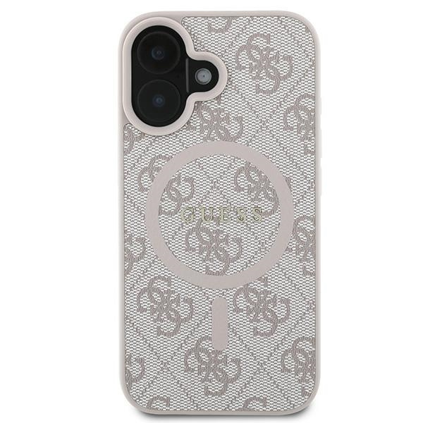 Guess GUHMP16MG4GFRP iPhone 16 Plus 6.7" różowy/pink hardcase 4G Ring Classic Logo MagSafe