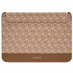 Guess Sleeve GUCS14HGCFSEW 14"brązowy/brown GCube Stripes