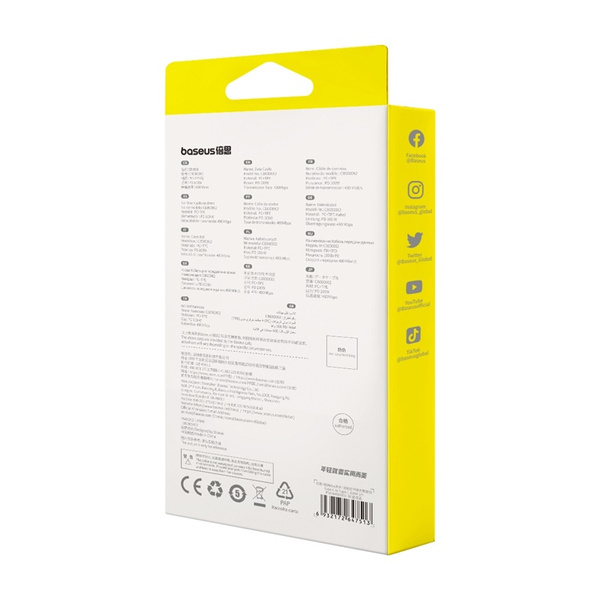 Baseus Free2Draw Mini USB-C - USB-C 100W 1m retractable cable - blue