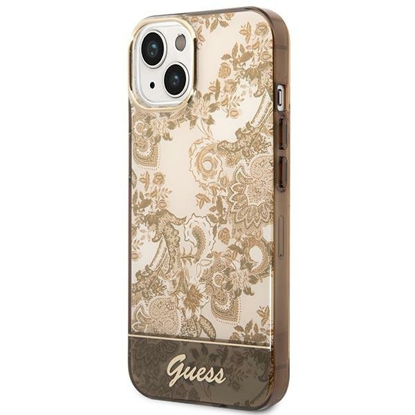 Guess GUHCP14SHGPLHC iPhone 14 / 15 / 136.1" ochre hardcase Porcelain Collection