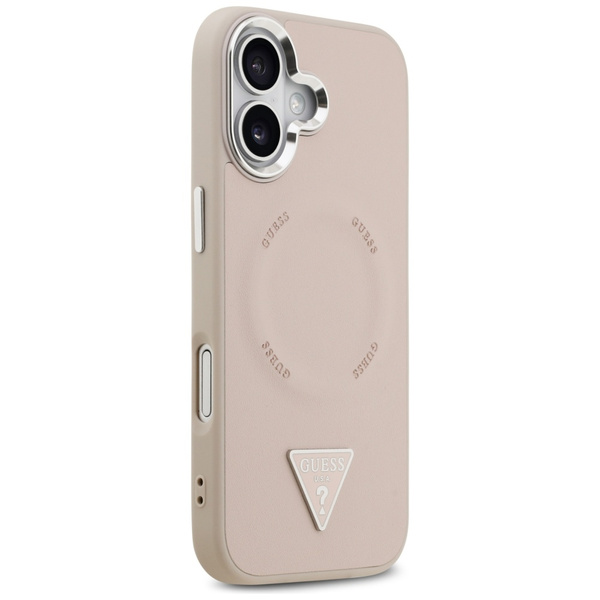 Etui Guess Triangle Logo MagSafe do      iPhone 17 różowy