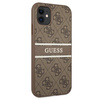 Guess GUHCN614GDBR iPhone 11 / Xr 6,1"brązowy/brown hardcase 4G Stripe