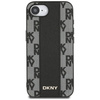 Etui DKNY Leather Checkered Mono Pattern MagSafe do iPhone 16e czarny