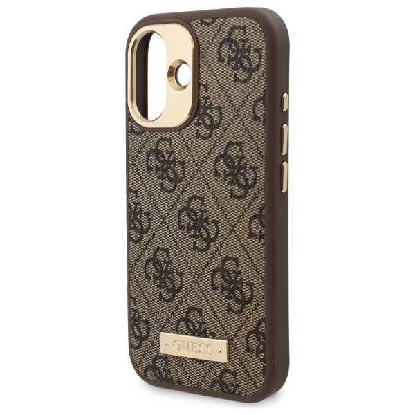 Guess GUHMP16MU4GPRW iPhone 16 Plus 6.7" brązowy/brown hardcase 4G Logo Plate MagSafe