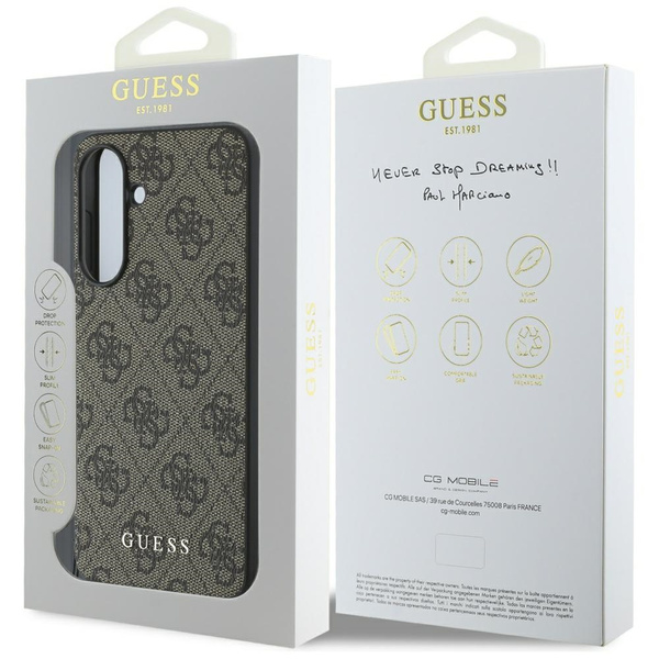 Etui Guess 4G Charms Collection do       Samsung Galaxy A56 brązowy