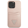 Guess GUHCP13XPSATPP iPhone 13 Pro Max6,7" różowy/pink hardcase SaffianoTriangle Logo Cardslot