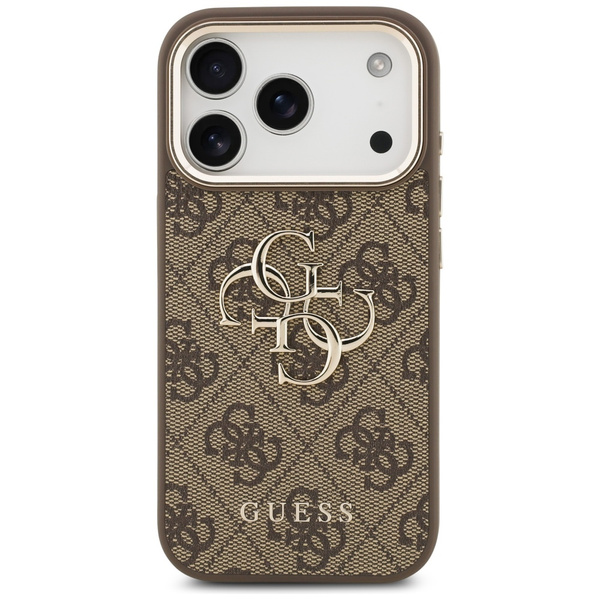 Etui Guess 4G Big 4G Classic Logo do     iPhone 17 Pro Max brązowy złoty