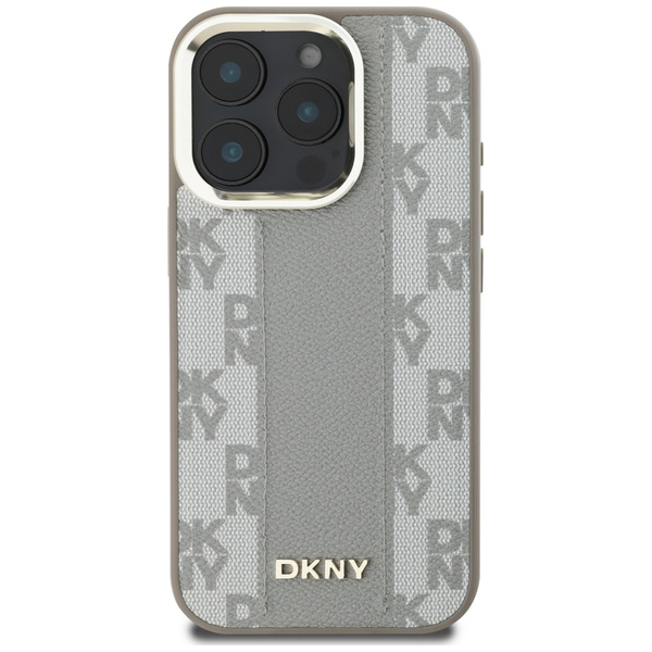 Etui DKNY Checkered Pattern Magsafe do   iPhone 16 Pro Max beżowy