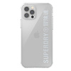 ETUI SUPERDRY SNAP CASE CLEAR IPHONE 12/12 PRO TRANSPARENT / SREBRNY