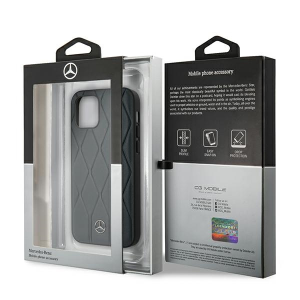 Etui Mercedes Wave Line na iPhone 12 mini - niebieskie