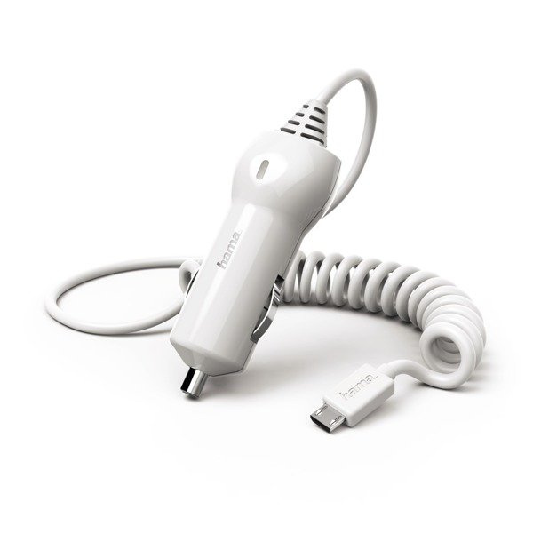HAMA CAR CHARGER MICRO USB 12V 2.4A (WHITE)