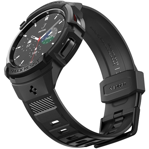 Etui z paskiem Spigen Rugged Armor Pro na Samsung Galaxy Watch 6 Classic (47 mm) - czarne