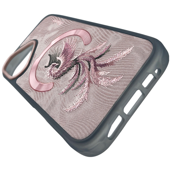 Etui Nimmy Magnetic Fantasy Animal MagSafe do iPhone 16 różowo złoty