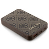Guess Powerbank 15W GUPB5LP4GEGW5000mAh brązowy/brown 4G Leather Metal Logo