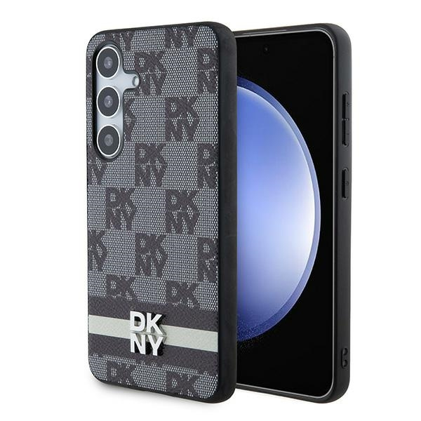 DKNY DKHCS24SPCPTSSK S24 S921czarny/black hardcase Leather Checkered Mono Pattern & Printed Stripes