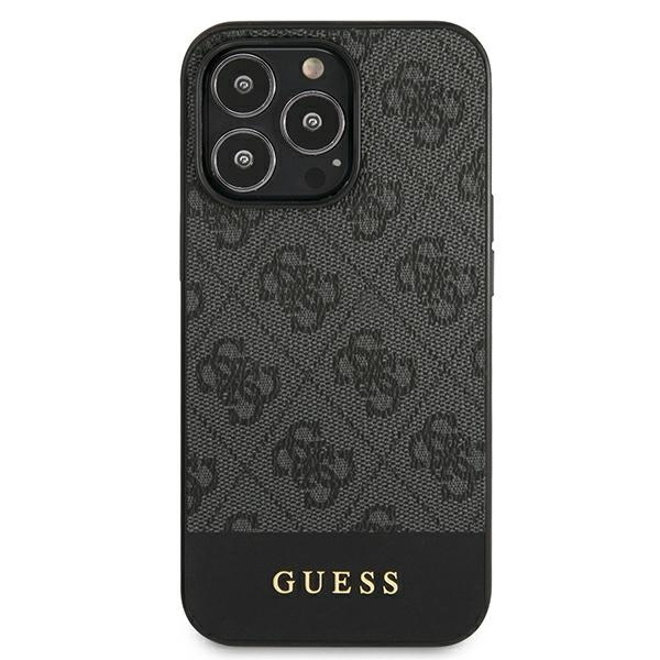 Guess GUHCP13LG4GLGR iPhone 13 Pro / 136,1" szary/grey hardcase 4G Stripe Collection