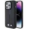 BMW Quilted Tricolor iPhone 15 Pro Case - Black