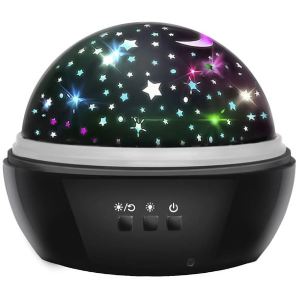 Lampka nocna z projektorem czarnyblackLP16857