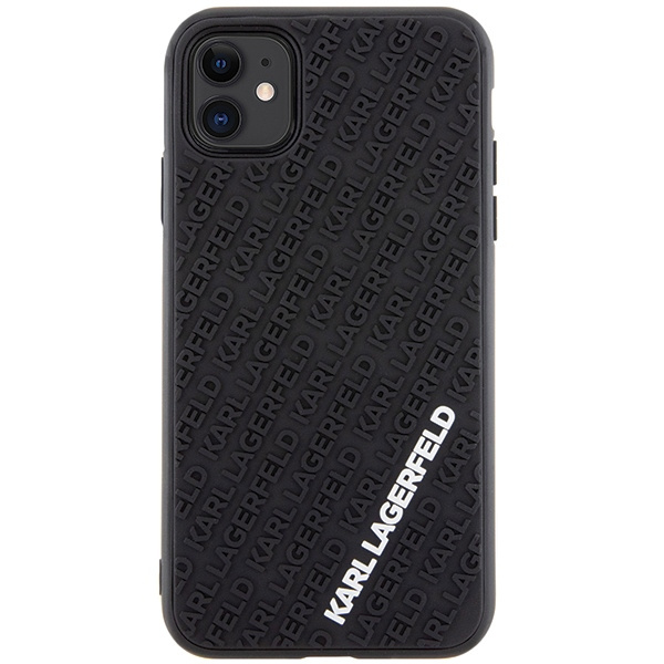 Etui Karl Lagerfeld 3D Rubber Multi Logo do iPhone 11 / Xr - czarne