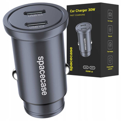 Spacecase Ładowarka samochodowa Car Charger 30W Dual Port C30CC-12 black