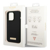 Guess GUHMP14LSBPLK iPhone 14 Pro6,1" czarny/black hard case Silicone Logo Plate MagSafe