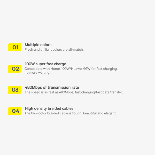 Baseus Dynamic Series USB cable - USB Type C 100W 1m gray (CALD000616)