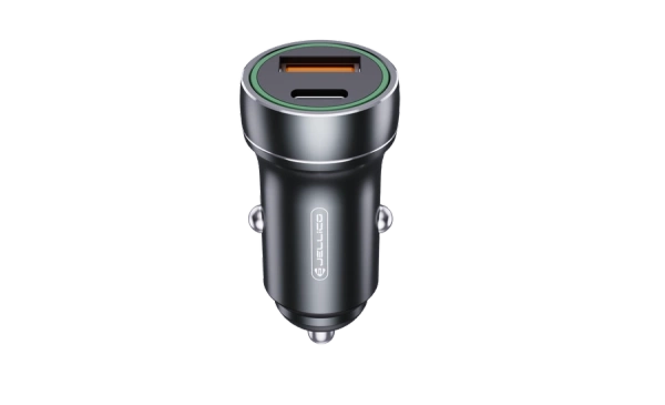 JELLICO ładowarka samochodowa F4 PD 20W 1xUSB-C + 1xUSB QC3.0 Czarny