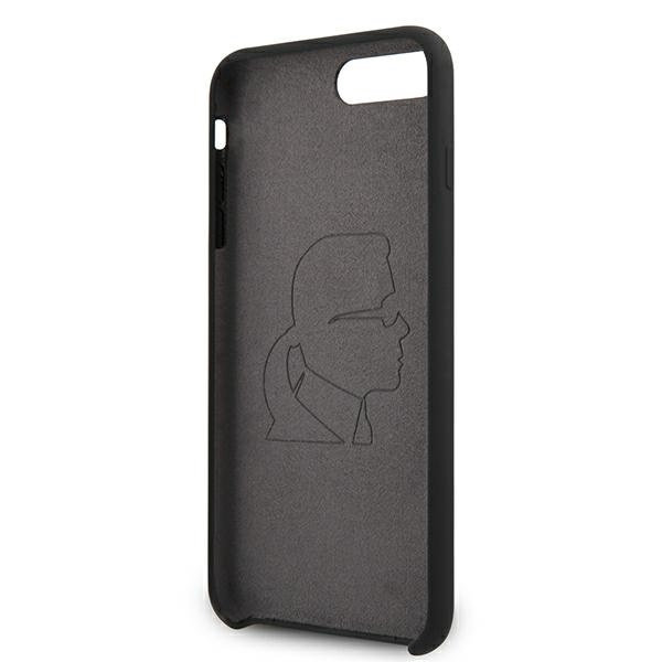 KARL LAGERFELD KLHCI8LSLKCBK IPHONE 7/8 PLUS HARDCASE CZARNY/BLACK SILICONE KARL ICONIC