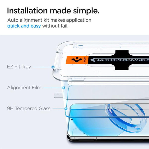 Spigen Glas.tR EZ Fit tempered glass for Samsung Galaxy S23+ - 2 pcs.