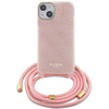 Guess GUHCP15SHC4SEP iPhone 15 / 14 / 13 6.1" różowy/pink hardcase Crossbody Cord 4G Print