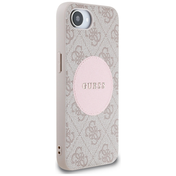 Etui Guess 4G Circle Classic Logo        MagSafe do iPhone 16e różowo