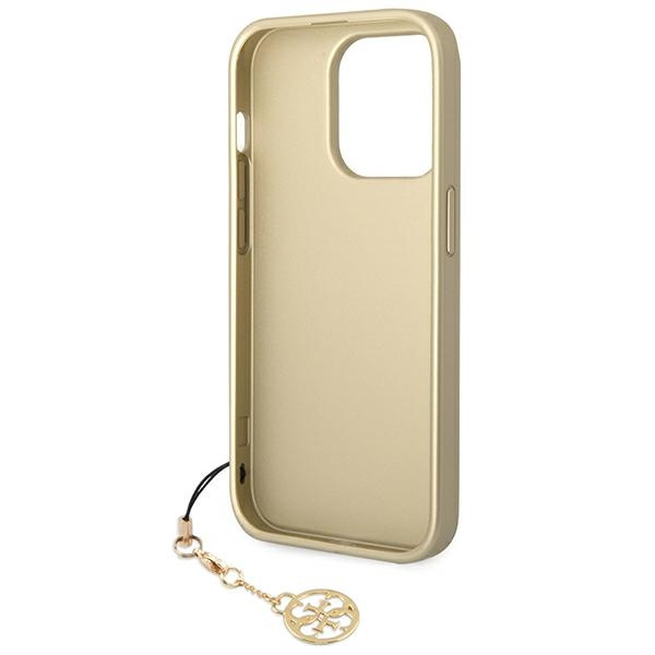Guess GUHCP14LGF4GBR iPhone 14 Pro6,1" brązowy/brown hardcase 4G Charms Collection