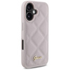 Guess GUHCP16SPSQSQSP iPhone 16 6.1" różówy/pink hardcase Quiled Metal Logo