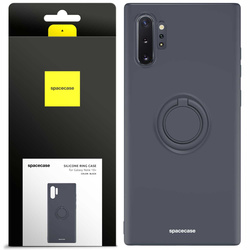 Spacecase Etui Silicone Ring Galaxy Note 10+ black