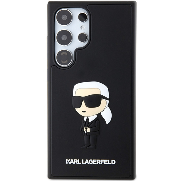 KARL LAGERFELD KLHCS24L3DRKINK S24 ULTRA S928 CZARNY/BLACK HARDCASE 3D RUBBER IKONIK