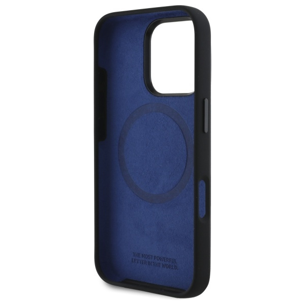 BMW BMHMP16X23SHEB iPhone 16 Pro Max      6.9" czarny/black hardcase Silicone Hexagon Blue Line MagSafe