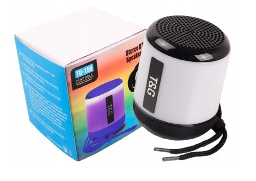 GŁOŚNIK PRZENOŚNY LED BLUETOOTH TG-156 5W AUX USB