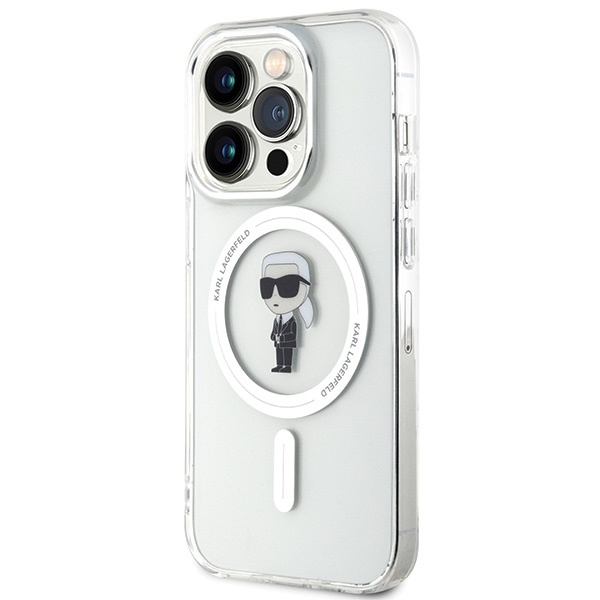 KARL LAGERFELD KLHMP15LHFCKNOT IPHONE 15 PRO 6.1" TRANSPARENT HARDCASE IML IKONIK MAGSAFE
