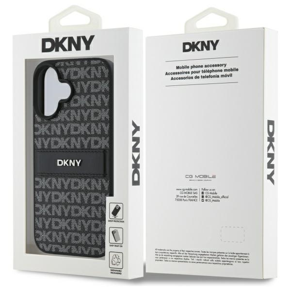 DKNY DKHCP16SPRTHSLK iPhone 16 6.1"      czarny/black hardcase Texture Pattern Tonal Stripe