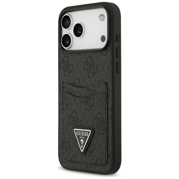 Etui Guess 4G Double Card Triangle do iPhone 17 Pro Max czarny