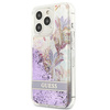 Guess GUHCP13LLFLSU iPhone 13 Pro / 136,1" fioletowy/purple hardcase Flower Liquid Glitter