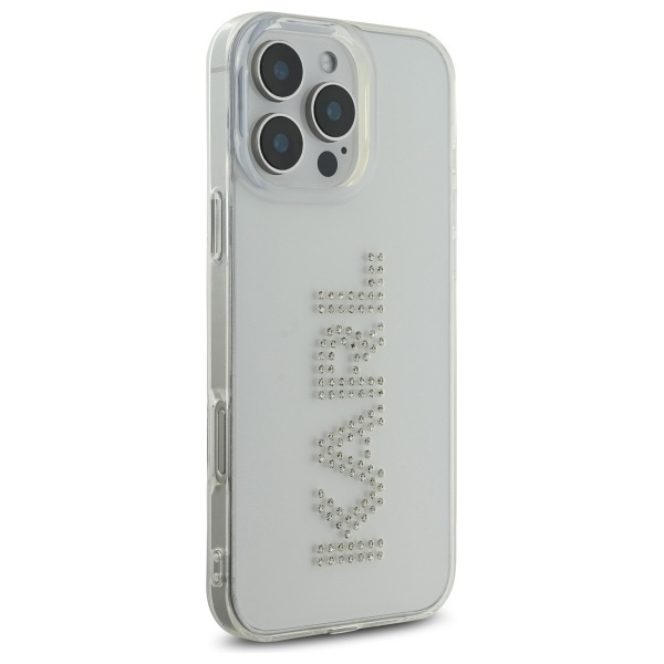 Karl Lagerfeld KLHCP16XHKLSTDCT iPhone    16 Pro Max 6.9" przezroczysty/transparent hardcase IML Rhinestones Logo