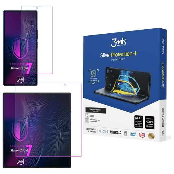 Folia antymikrobowa 3MK SilverProtect+   Folded Edition montowana na mokro do Samsung Galaxy Z Fold 7