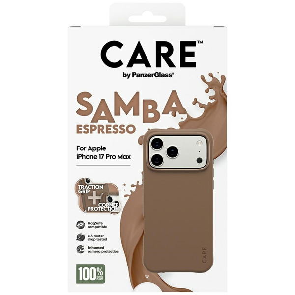Etui CARE by PanzerGlass Fashionable     Samba MagSafe do iPhone 17 Pro Max espresso