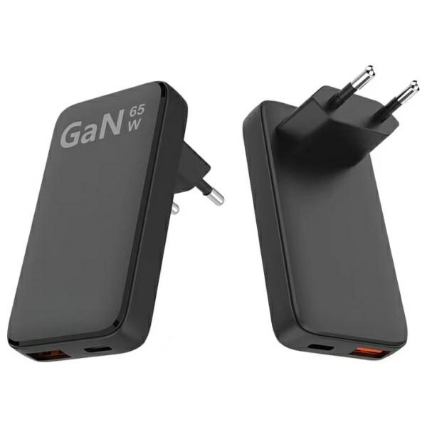 Beline Ład. siec. 1x USB-C + 1x USB 65W  czarna /black (only head) PD 3.0 + QC 3.0  BLN2CW65
