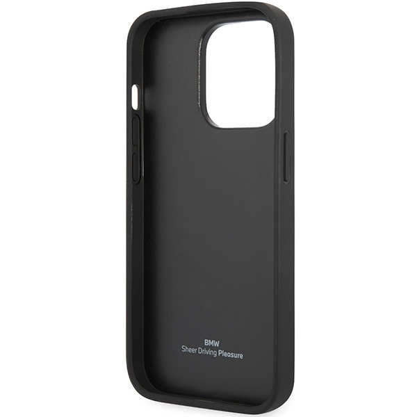 Etui BMW Leather Quilted na iPhone 14 Pro - czarne