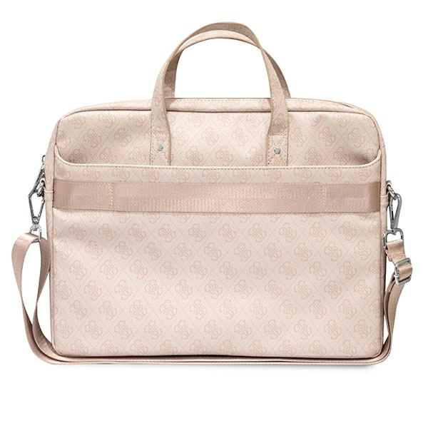 Guess Torba GUCB15P4TP 16" różowy/pink Saffiano 4G Triangle Logo