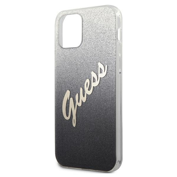 Guess GUHCP12LPCUGLSBK iPhone 12 Pro Max6,7" czarny/black hardcase Glitter Gradient Script