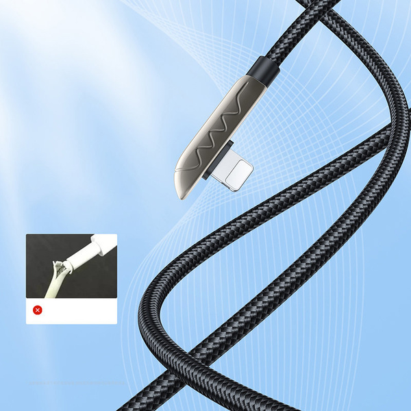 JOYROOM USB CABLE - LIGHTNING CHARGING / DATA TRANSFER 2.4A 1.2M SILVER (S-1230K3)